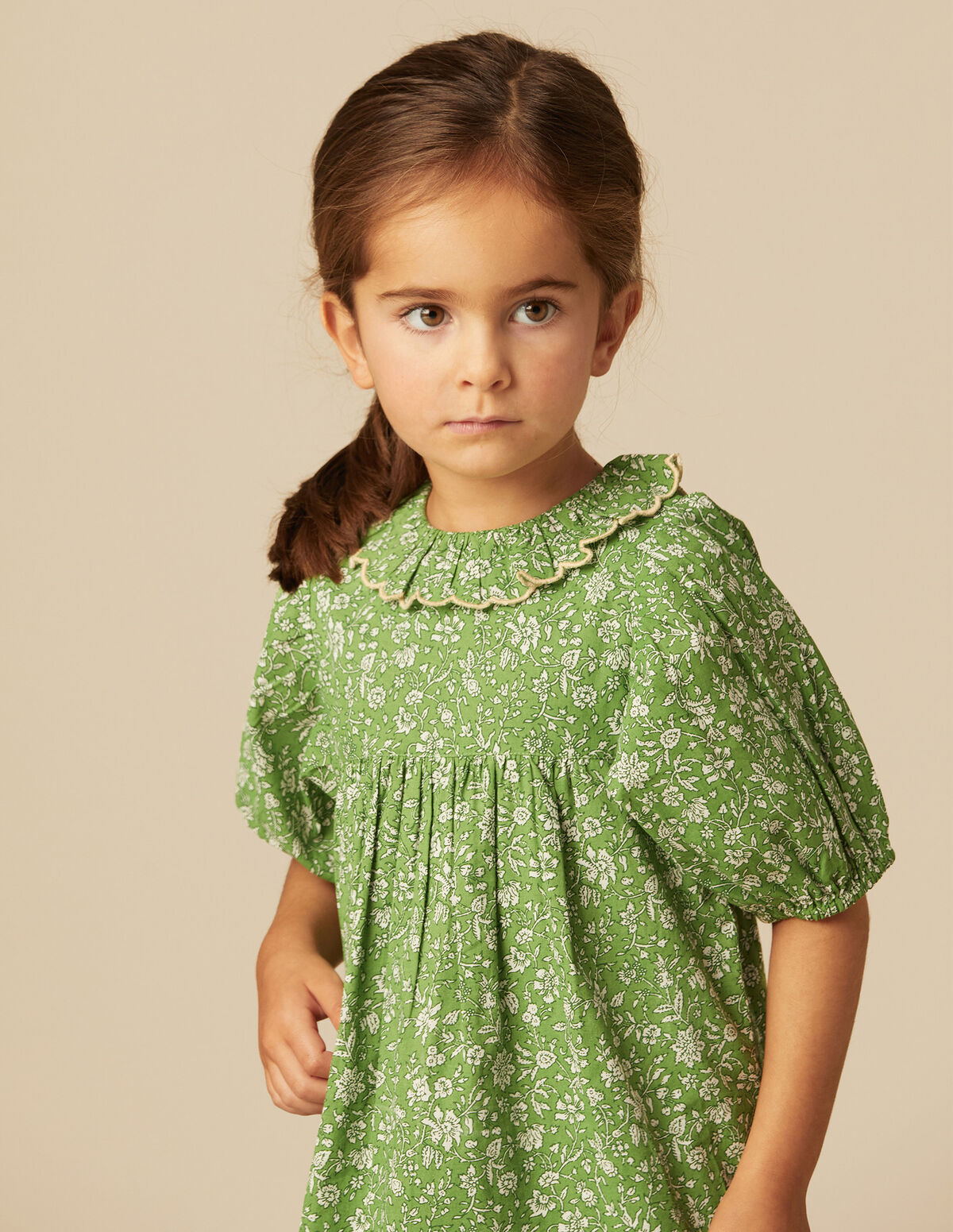 ROBE FLEURS BLEUE
