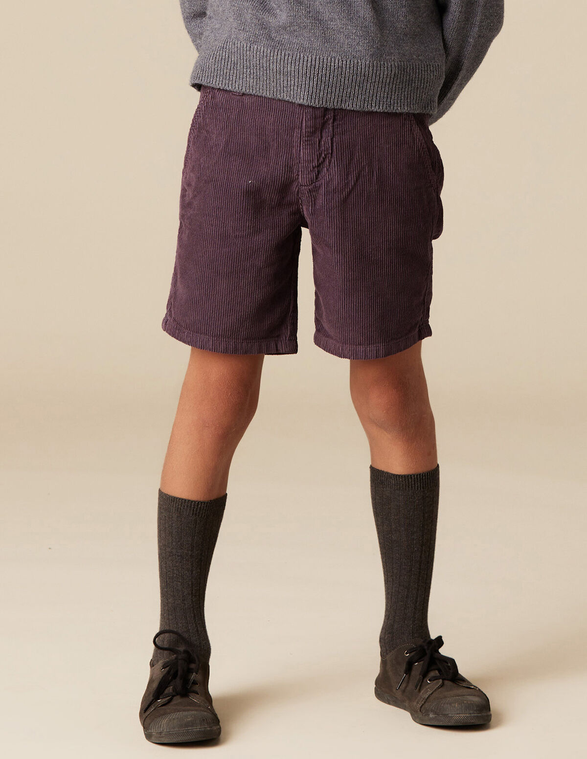 BOYS BLUE CORDUROY CHINO SHORTS