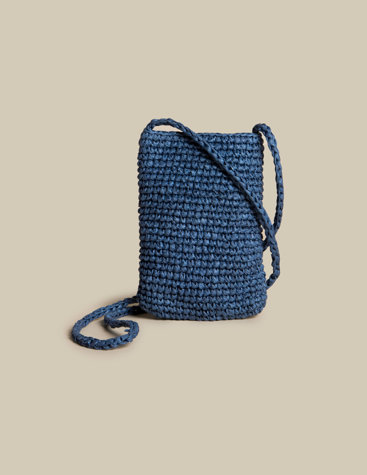 BANDOLERA RAFIA AZUL
