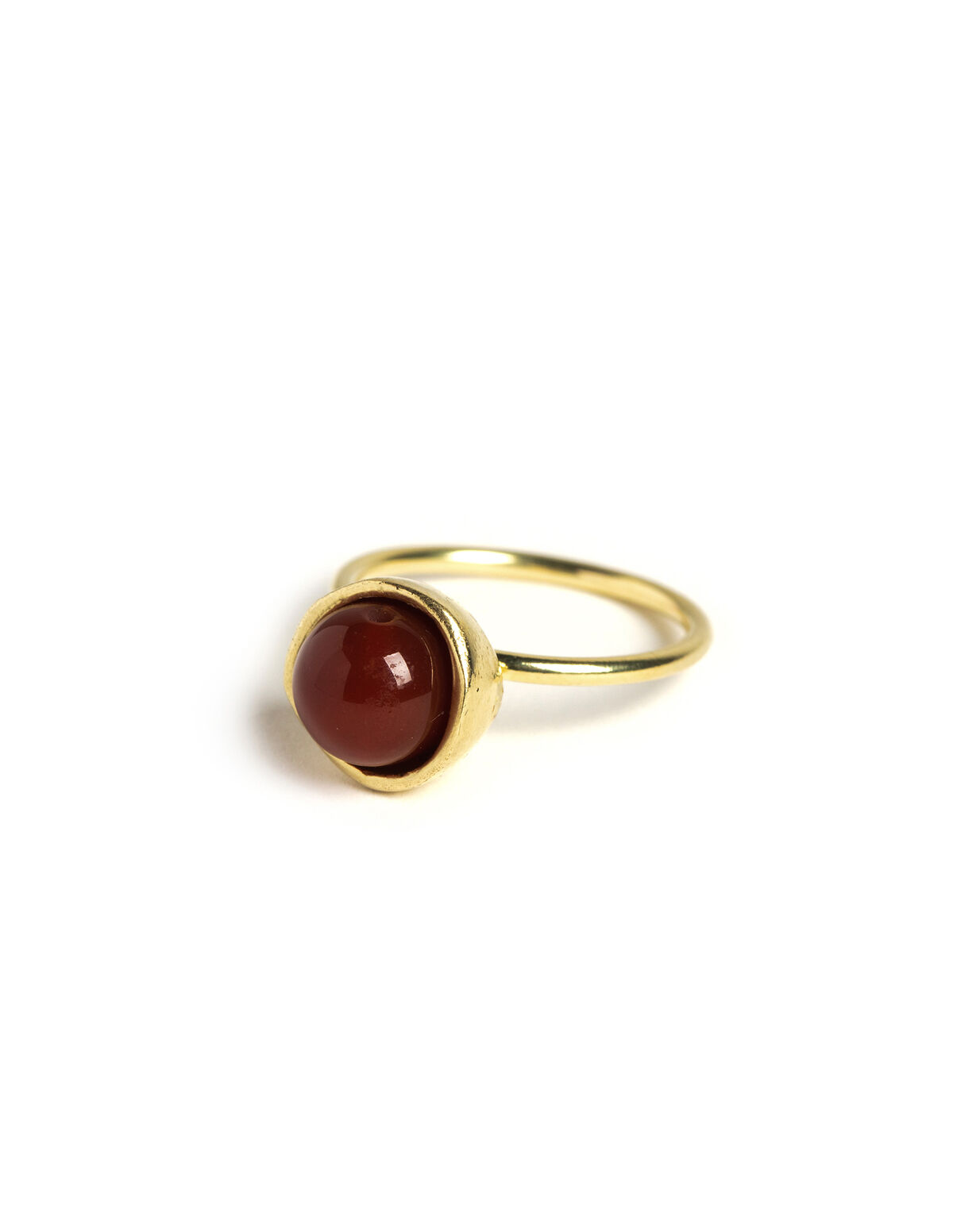 ANILLO ESFERA DORADO AGATHA