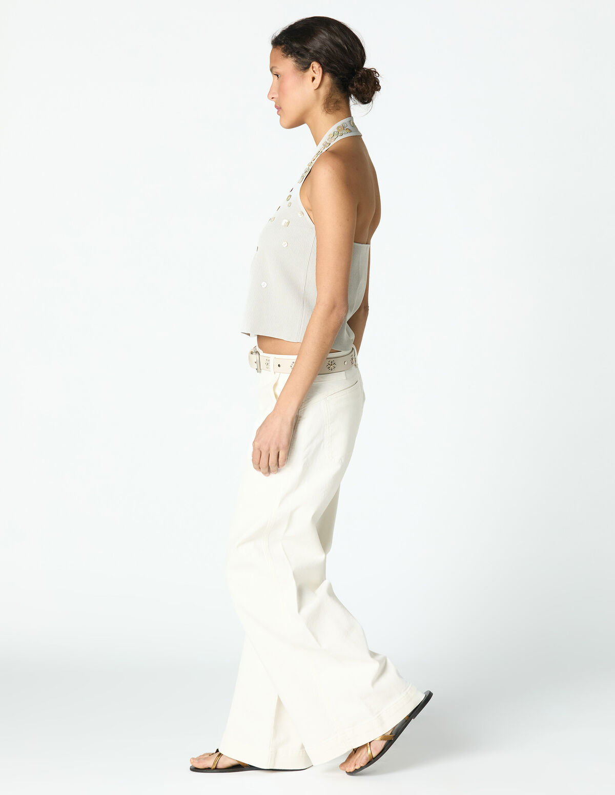 TOP BOT&Otilde;ES N&Aacute;CAR KNIT DRIZZLE