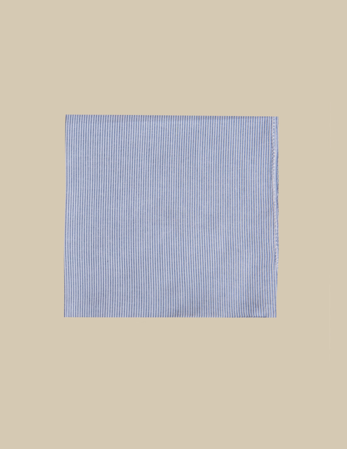 FOULARD FINES RAYURES BLEU