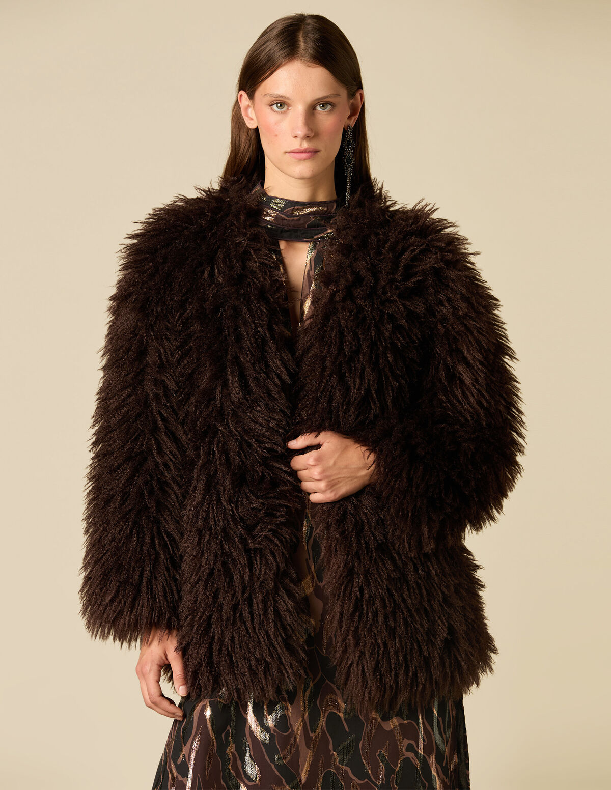 BLUE FUR COAT