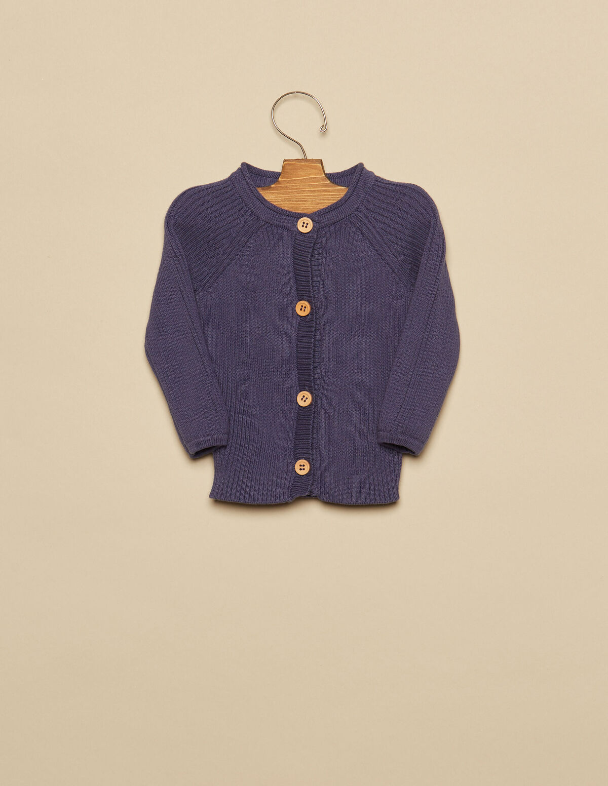 VESTE BÉBÉ BOUTONS BLEUE