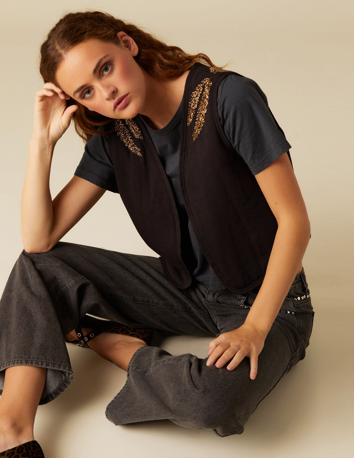 LEAF BEADS WAISTCOAT