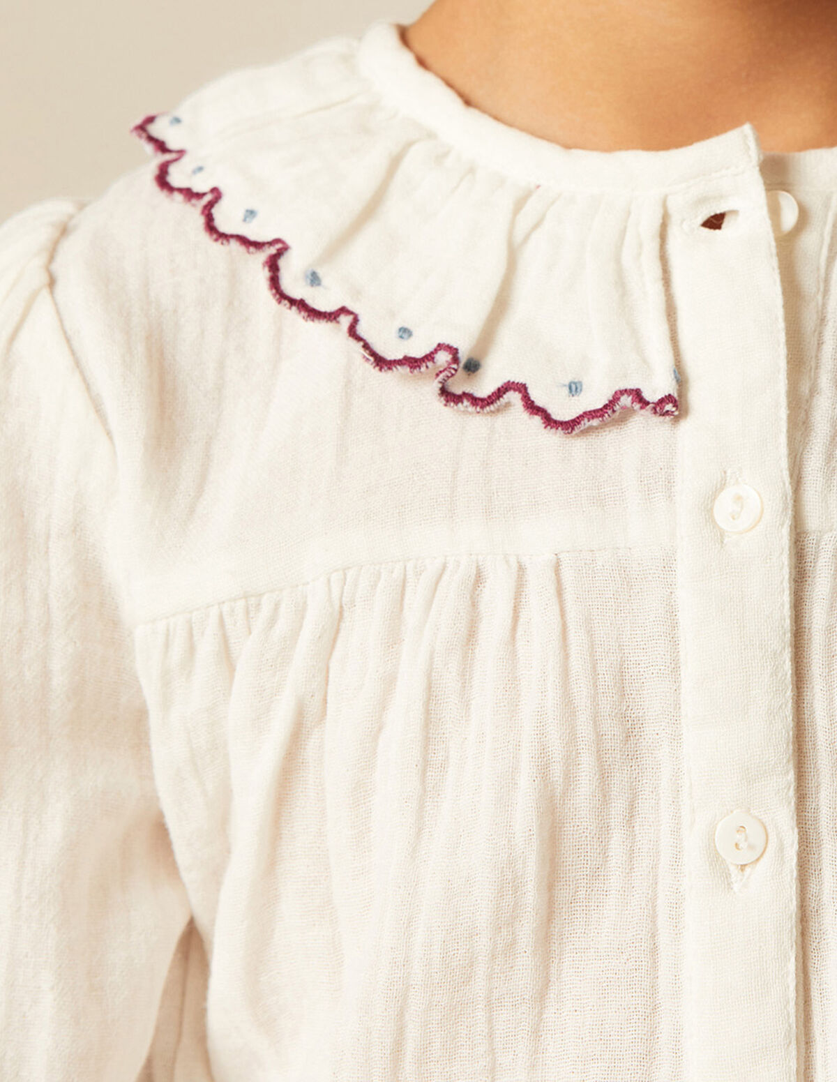 BERRY EMBROIDERED SHIRT