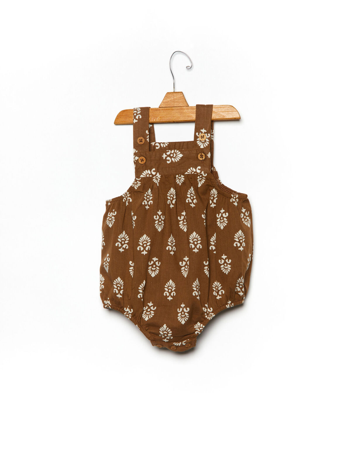 Brown buti buttoned playsuit - View all - Nícoli