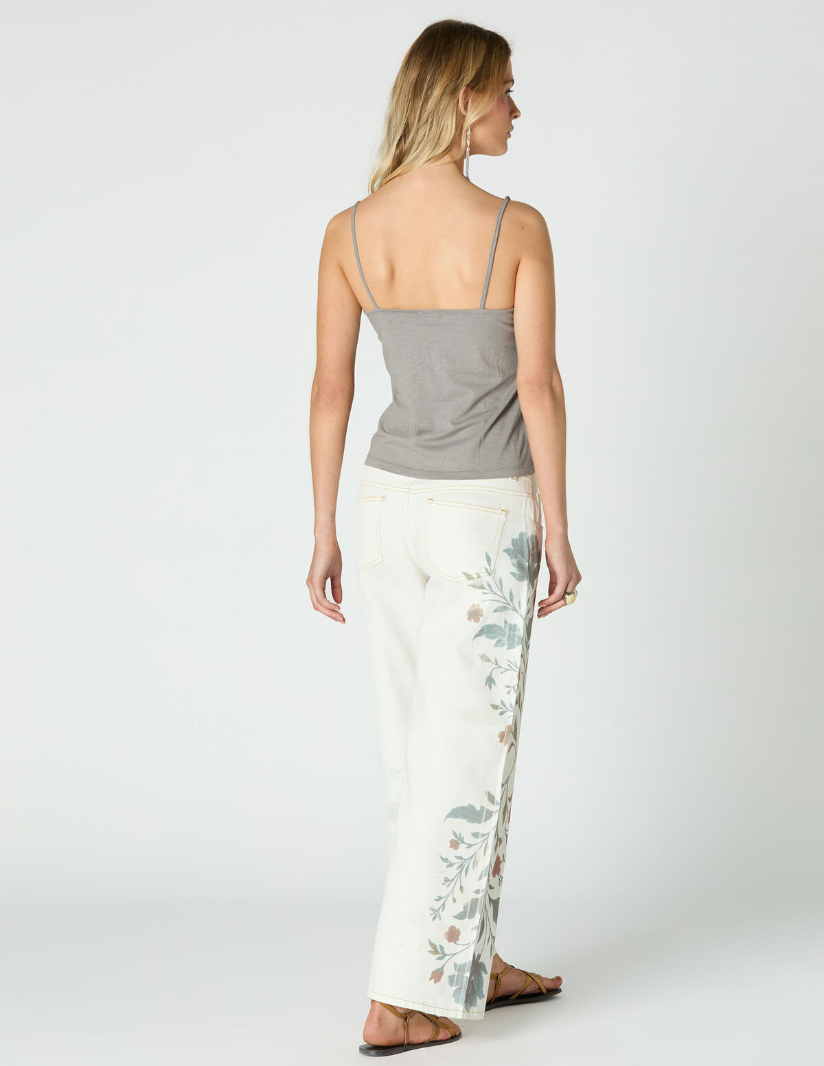 PANTAL&Oacute;N DENIM AZUL PRINT