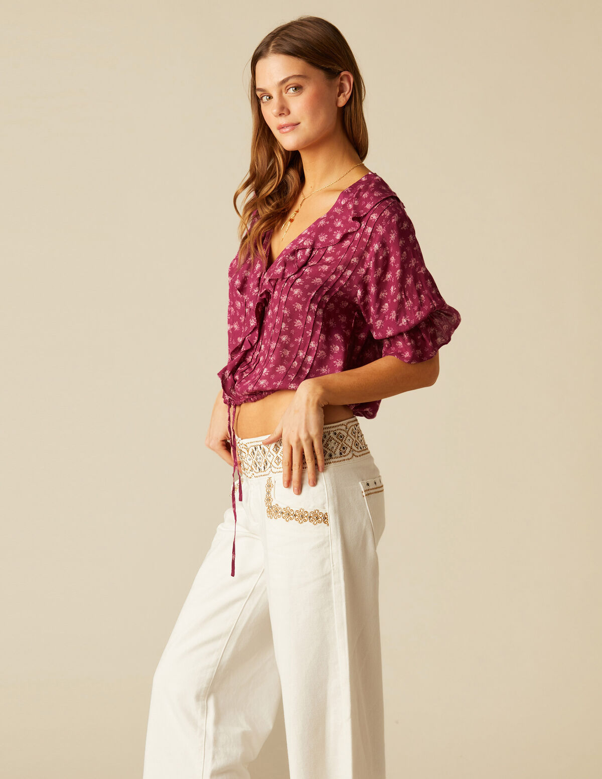 CAMISA FLORES AZUL