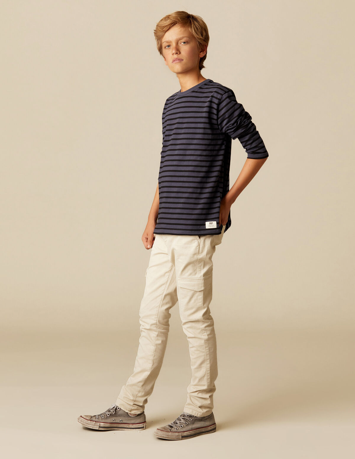 BLUE STRIPED T-SHIRT