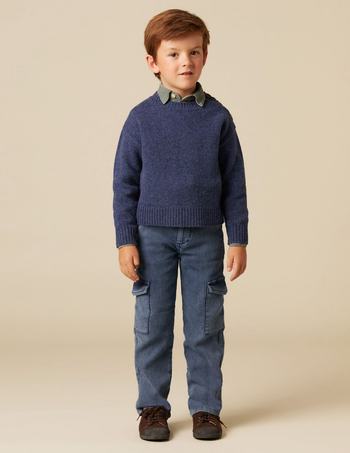 DENIM CORDUROY TROUSERS