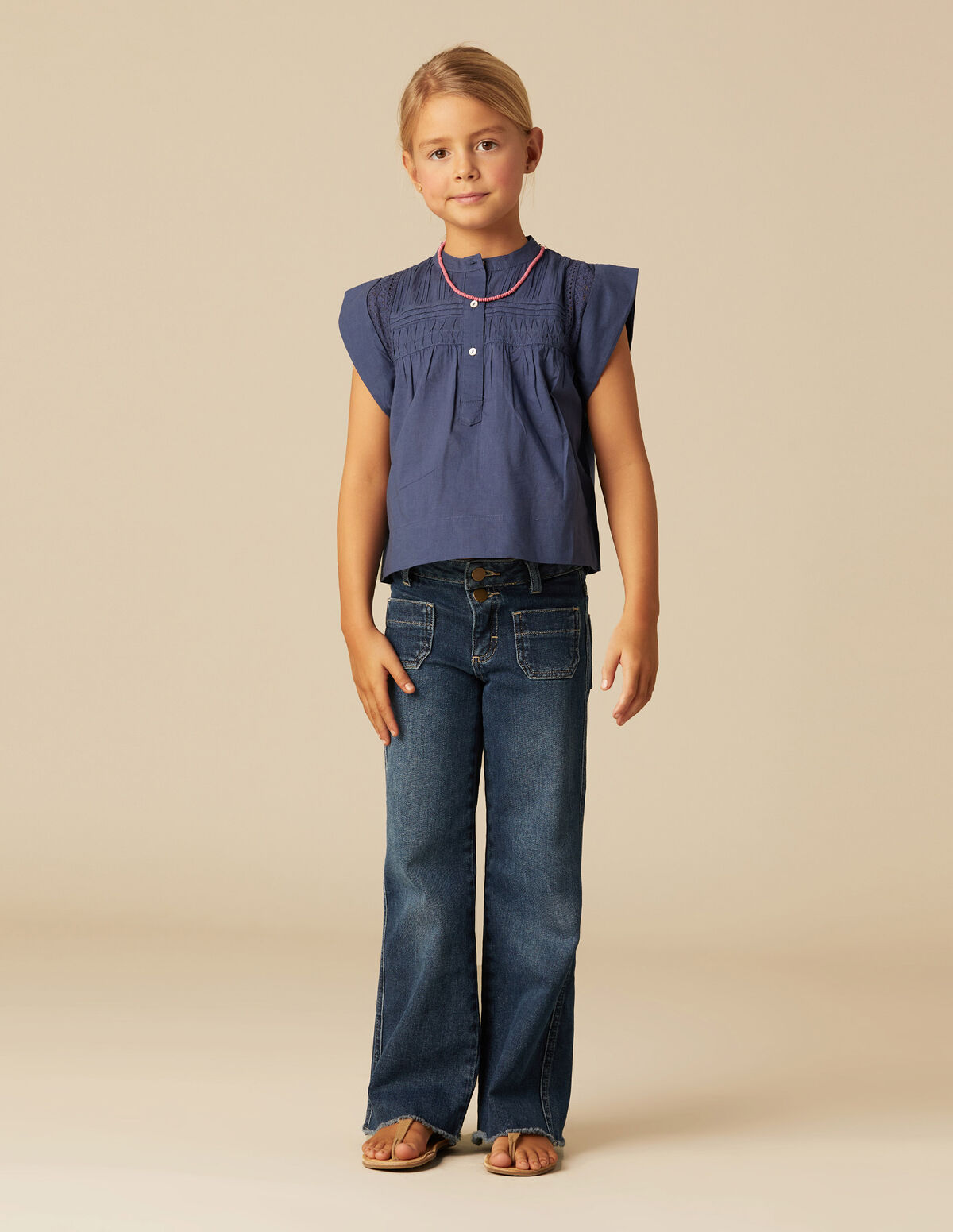PANTALON POCHES JEAN BLEU