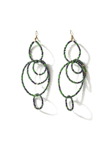 Boucles d'oreilles anneaux vert métallique - Voir tout > - Nícoli