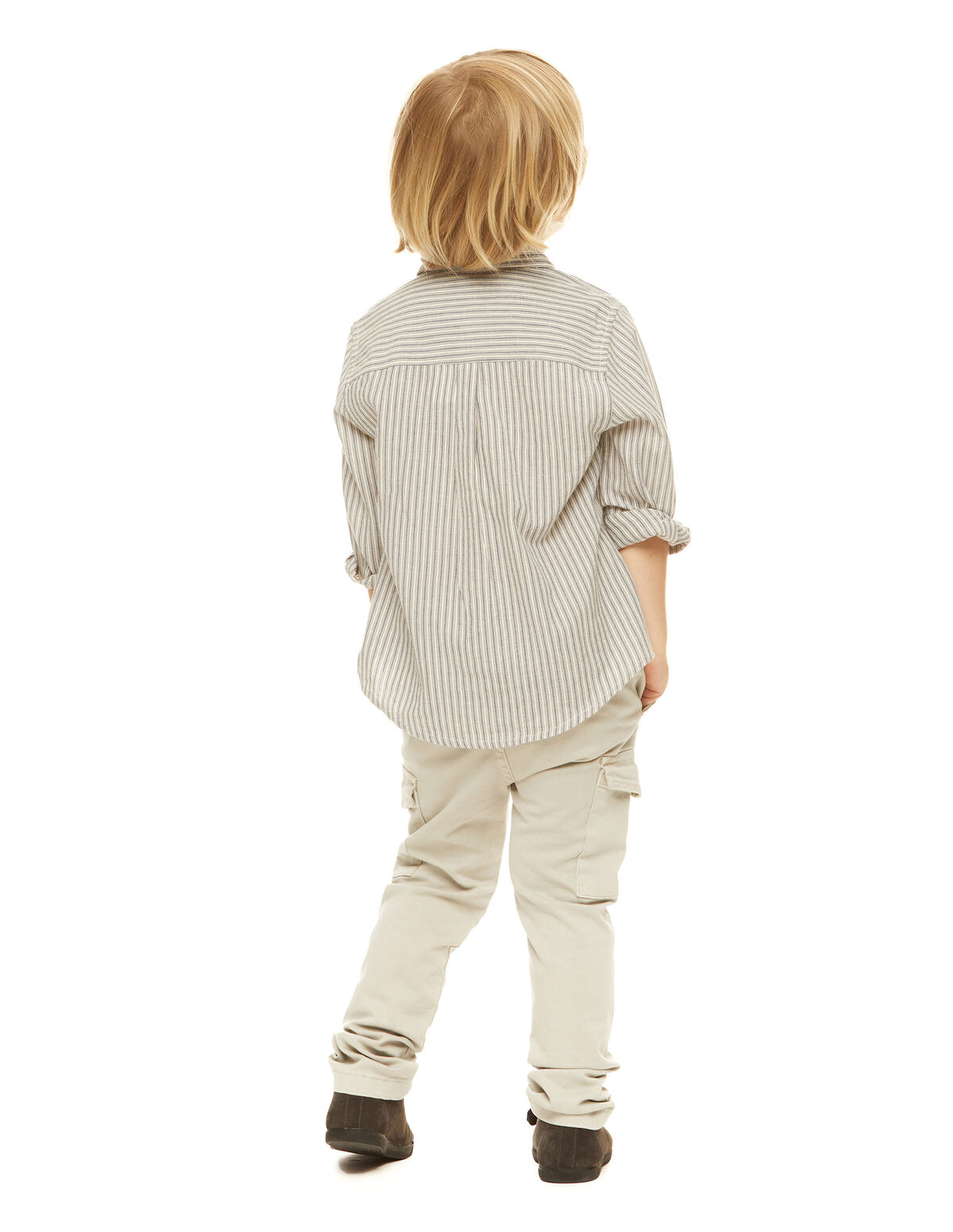Pantalón cargo largo gris oscuro