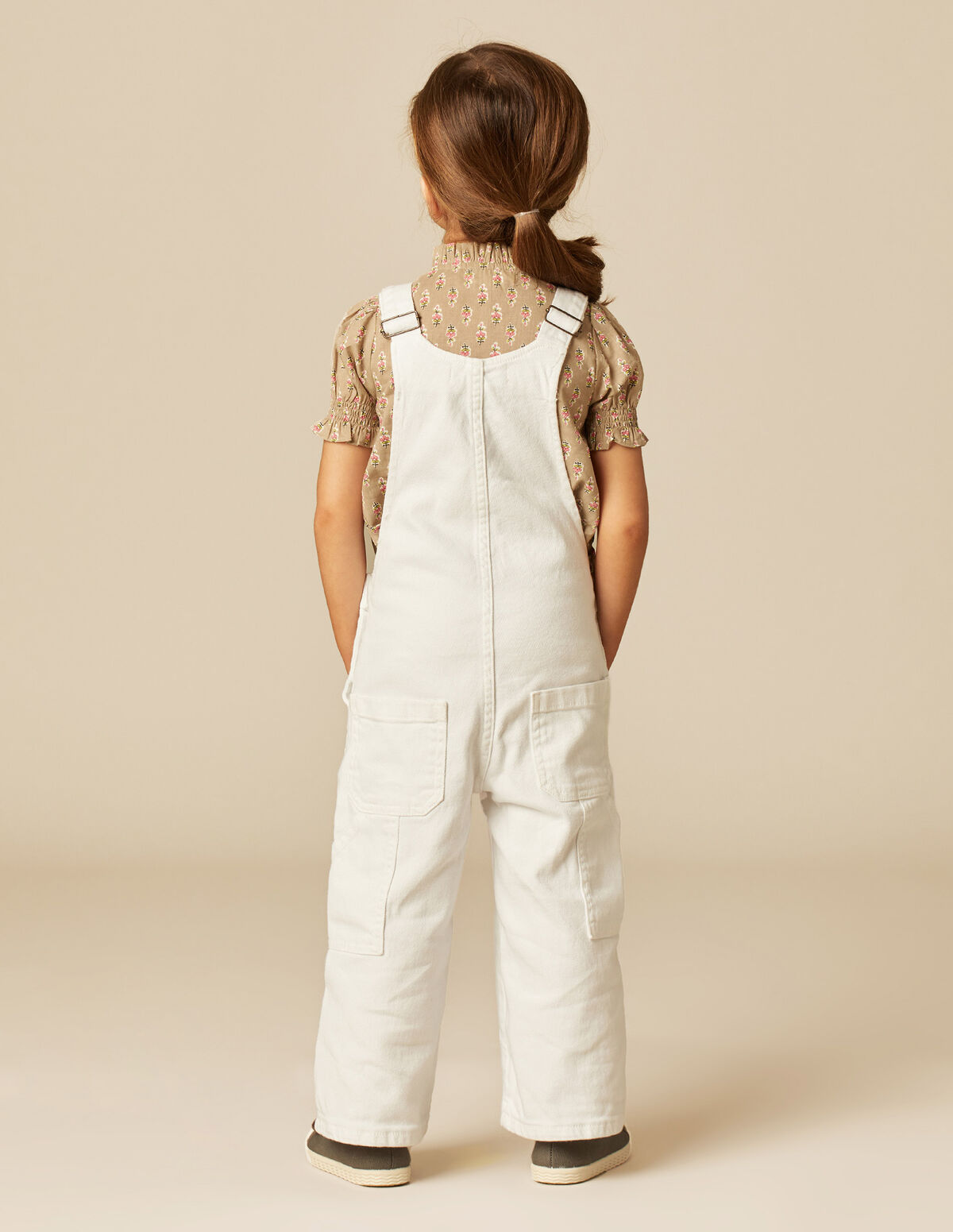 White denim dungarees