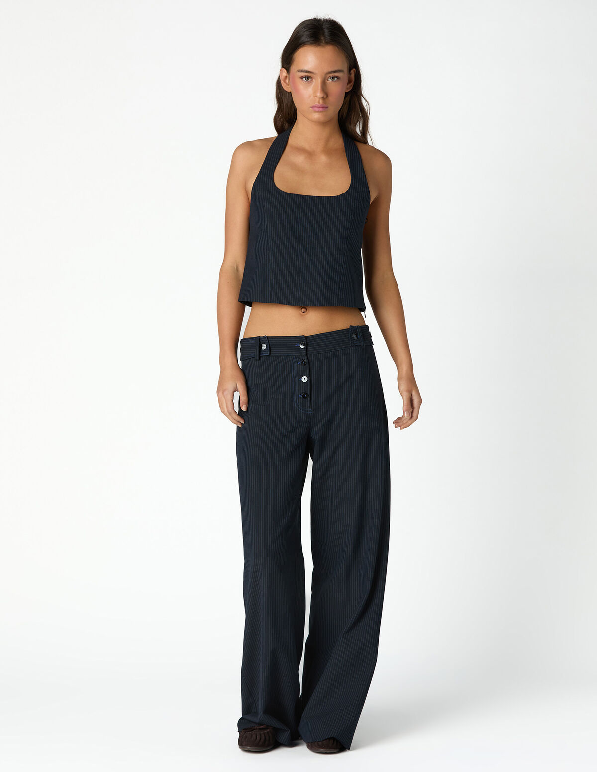 CAL&Ccedil;AS C&Oacute;S BOT&Otilde;ES RISCA DIPLOM&Aacute;TICA AZUL