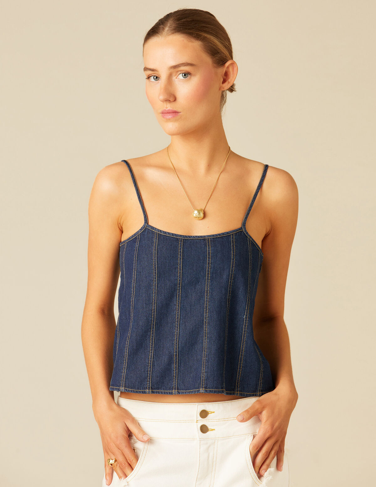 TOP DENIM CORTES