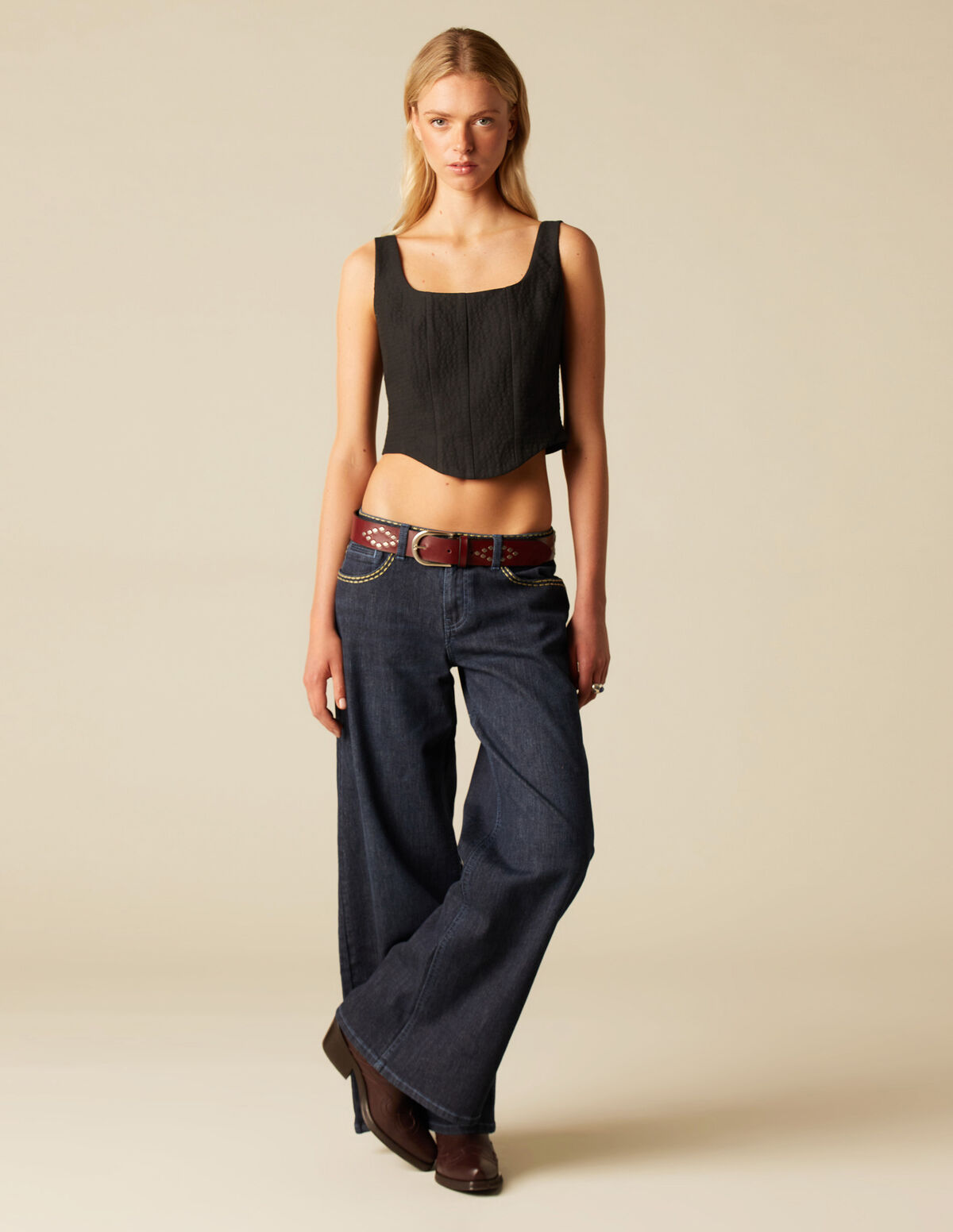 TOP RED CORTES NEGRO