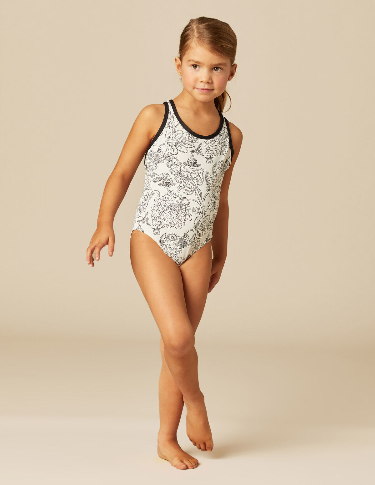 MAILLOT DE BAIN FLEUR ANTHRACITE
