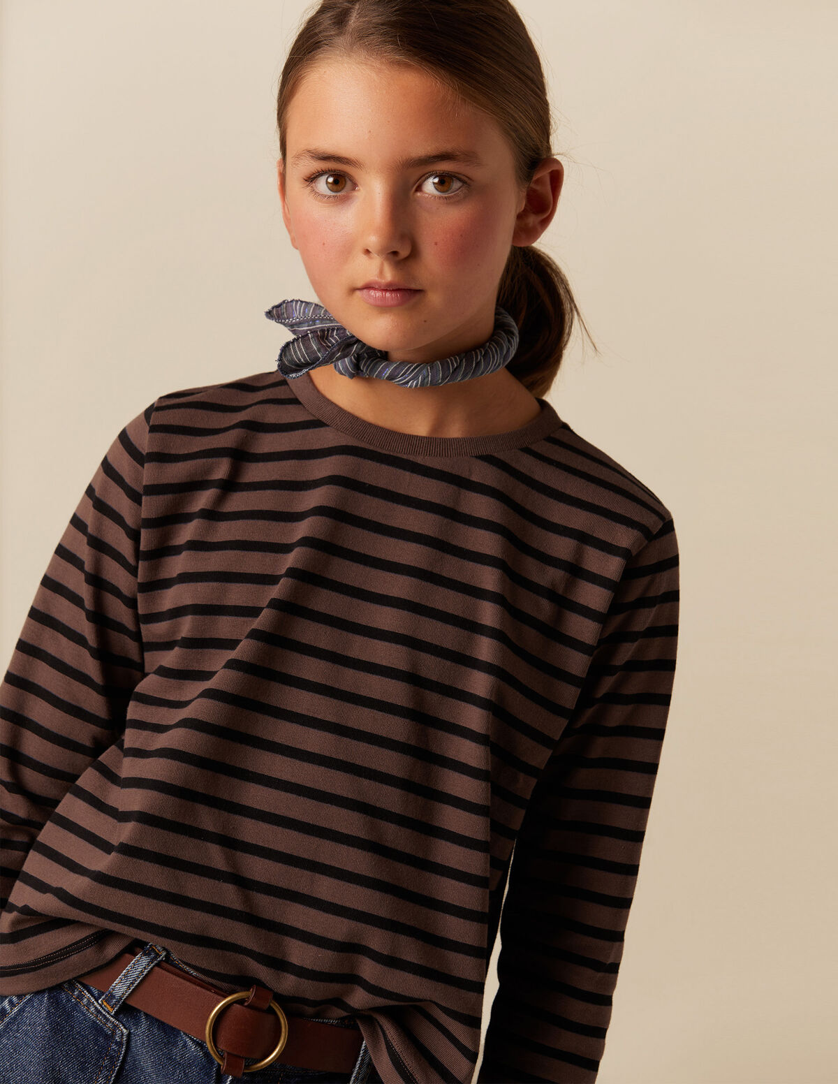 BLUE STRIPED T-SHIRT