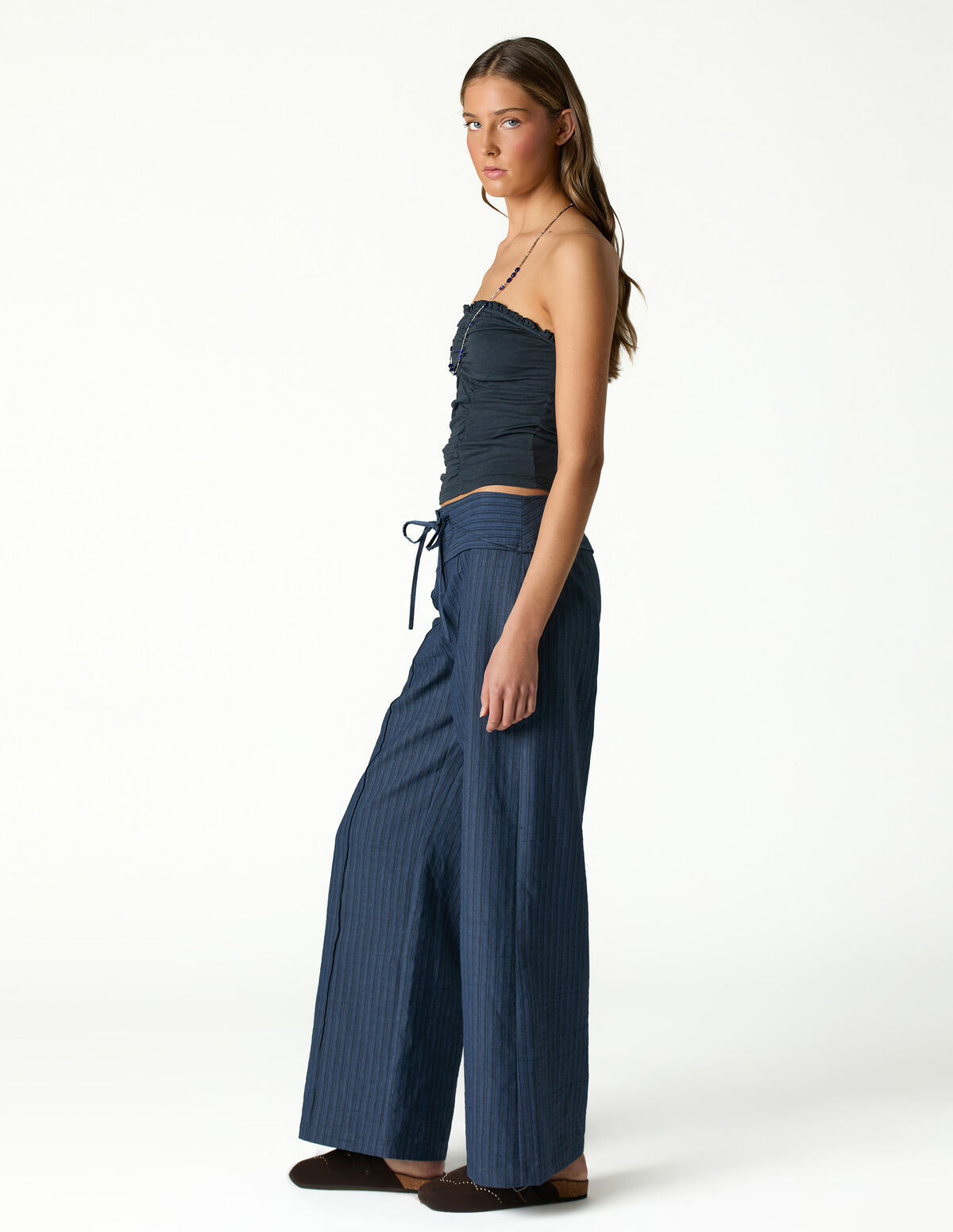 BLUE STRIPED TROUSERS