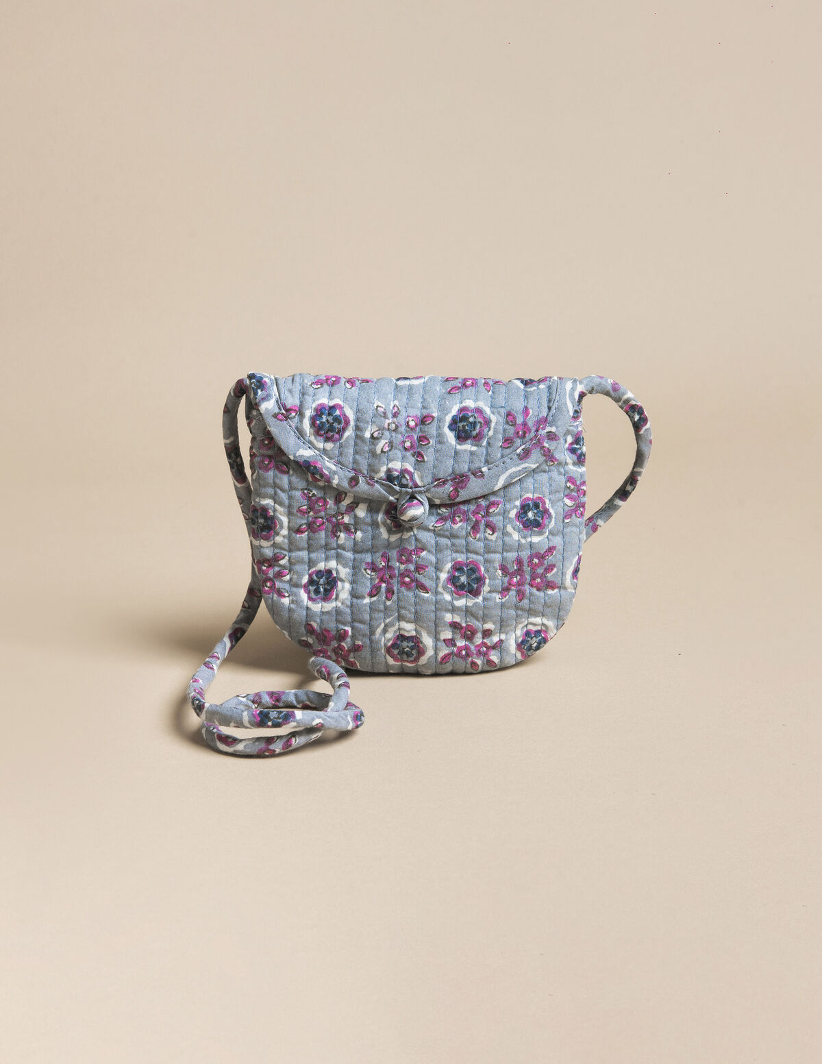 BLUE BRANCH PRINT CROSSBODY BAG