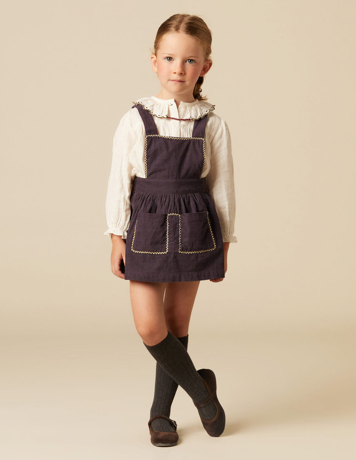 MOOR CORDUROY PINAFORE DRESS