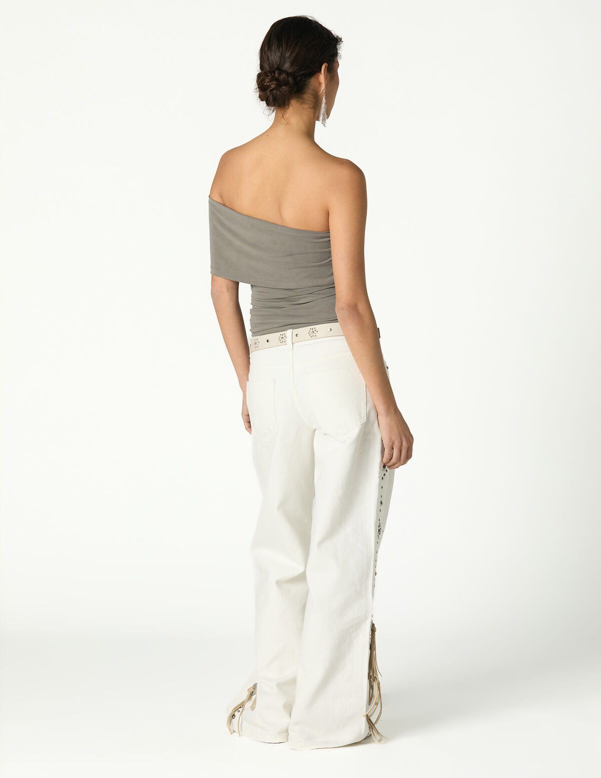 TOP ASSIM&Eacute;TRICO FRANZIDO ANTRACITE