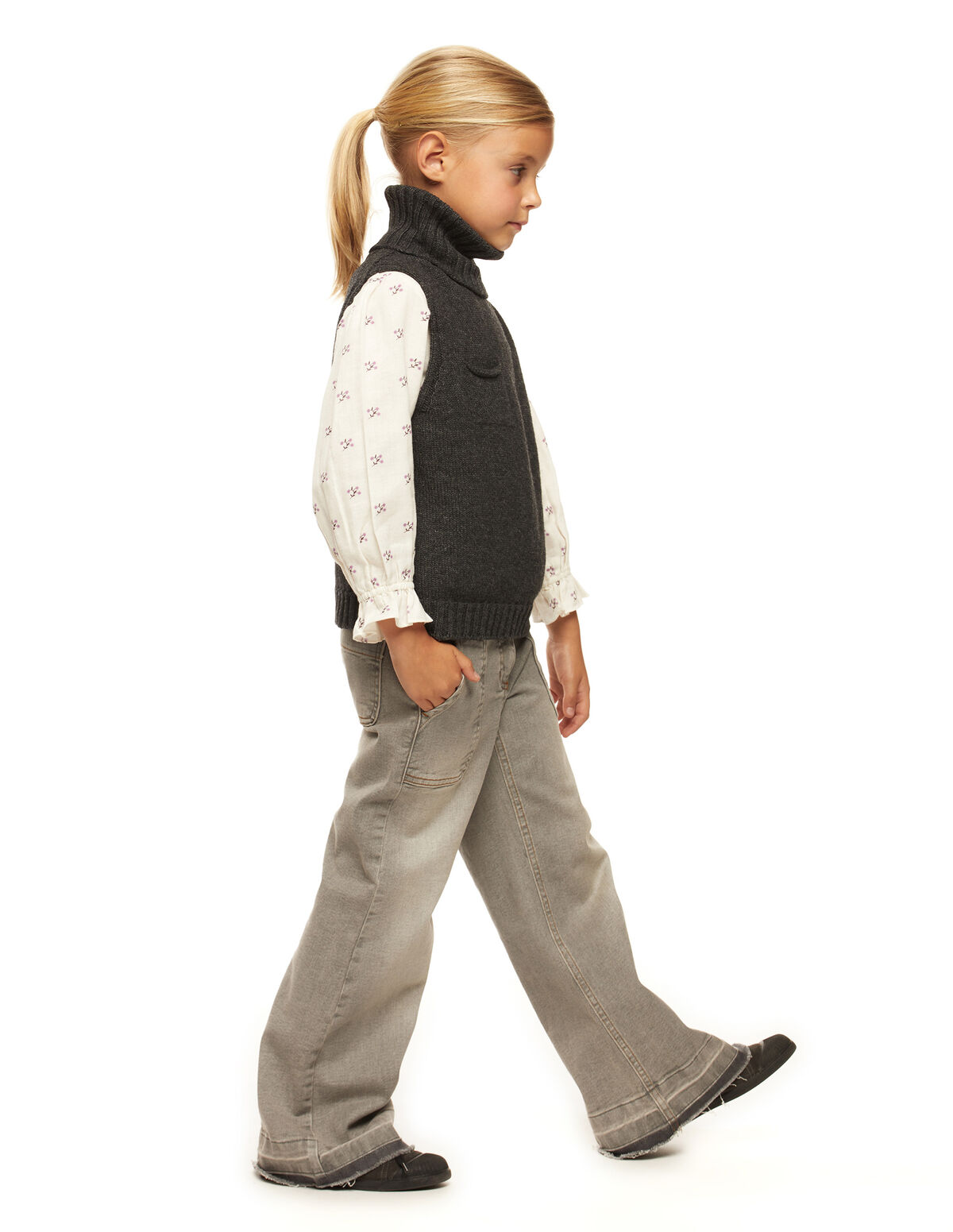 ANTHRACITE GREY POCKET WAISTCOAT 