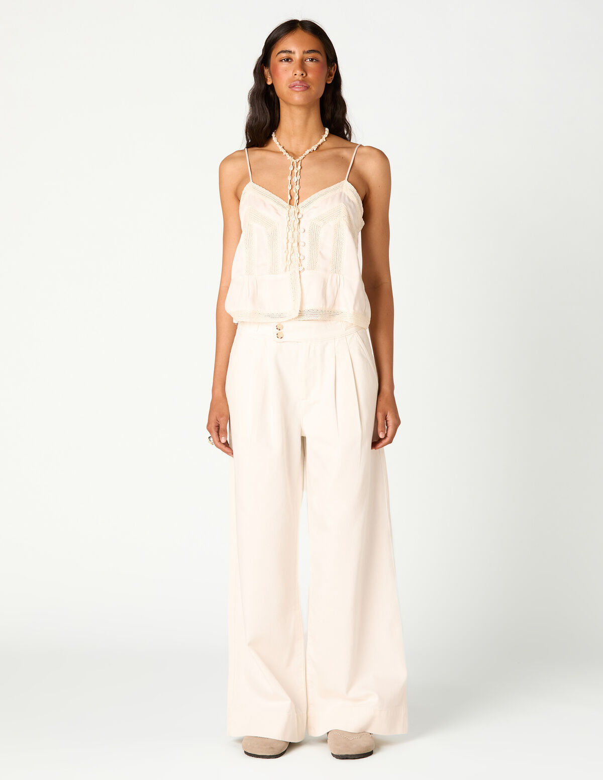 CAPPUCCINO VINTAGE  LACE TOP