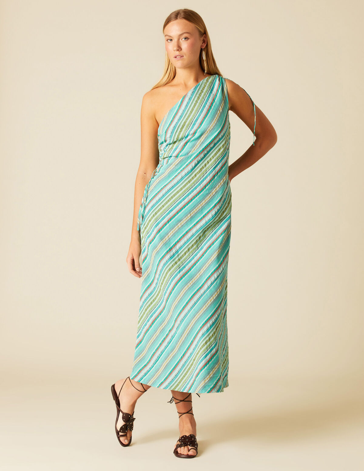 VESTIDO RAYA MULTICOLOR MORA