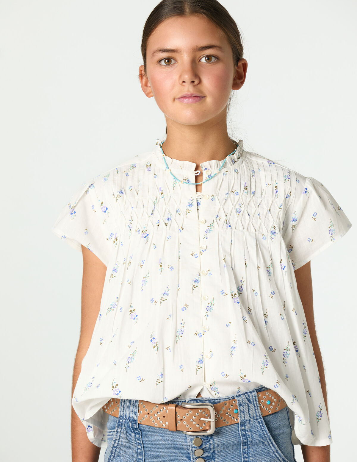 CAMISA FLOWER BLUE