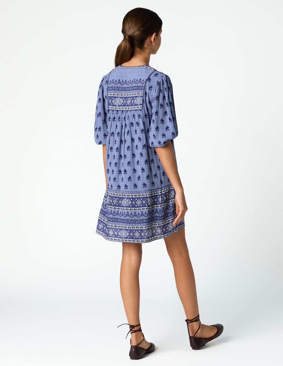 BUTI BLUE PRINT DRESS