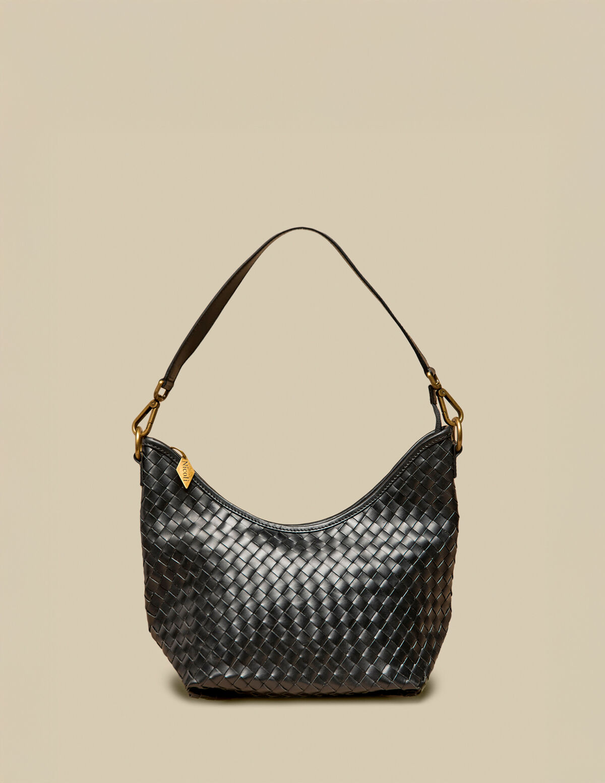 MINI SAC TRESSÉ NOIR