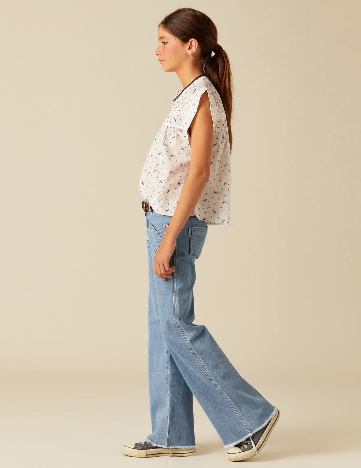 CHEMISE FLEUR MAILLE MÛRE
