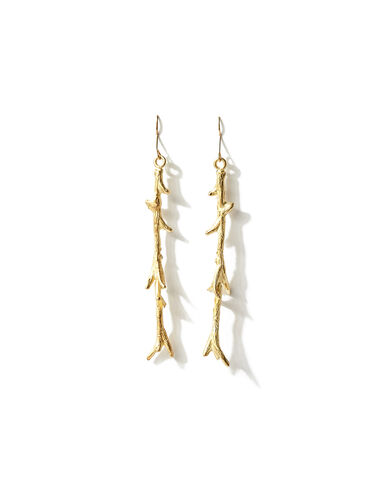 Gold twig earrings - View all > - Nícoli