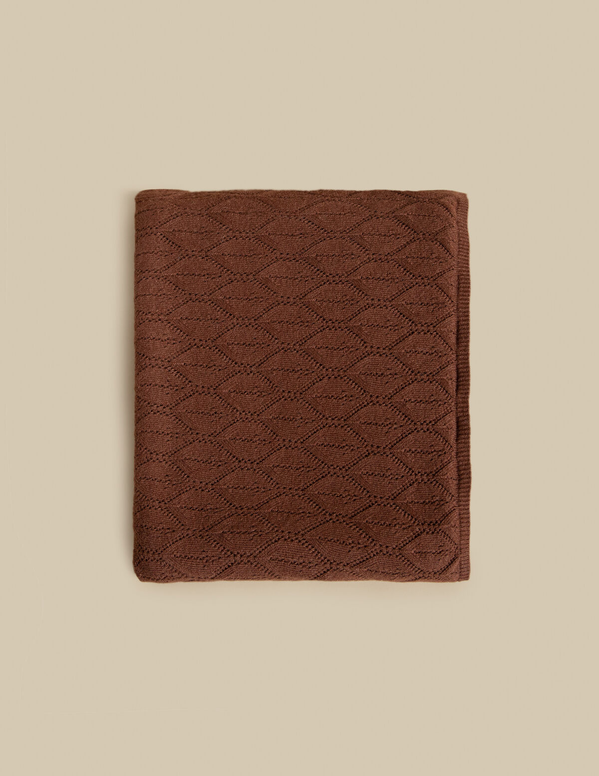 ÉCHARPE MAILLE LOSANGES GRISE