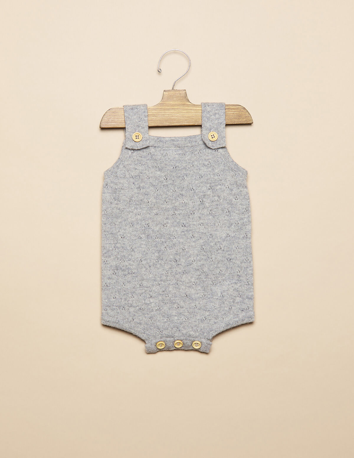 GREY KNIT PLAYSUIT