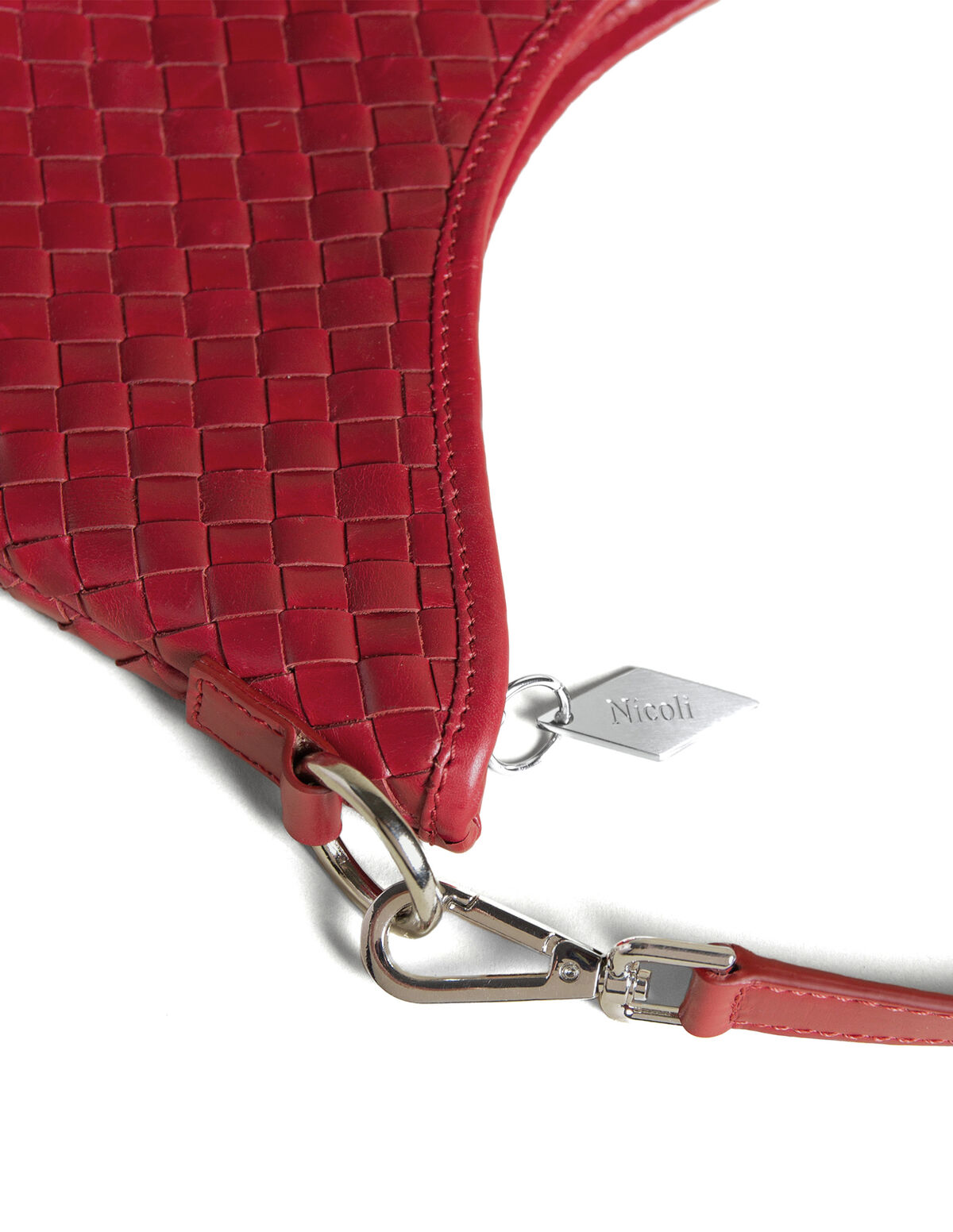 MINI BROWN BRAIDED BAG