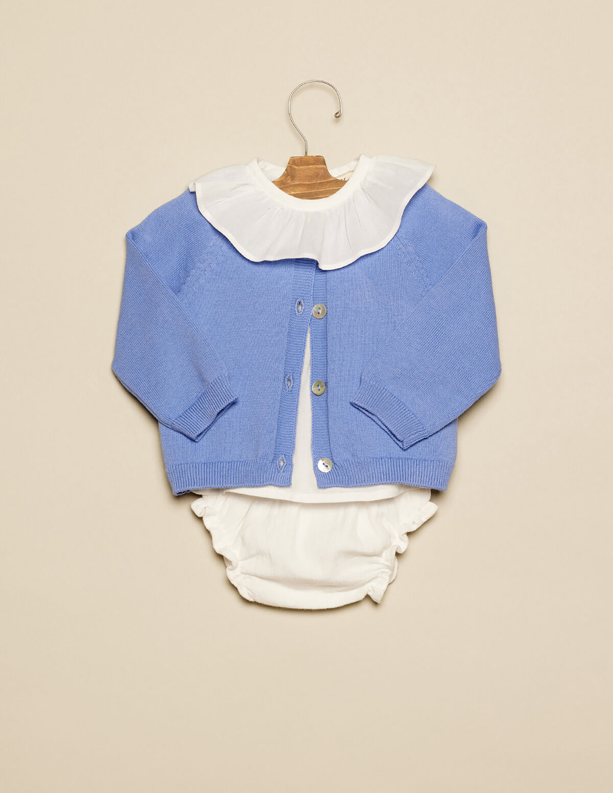 CHAQUETA BEBÉ BOTONES AZULÓN