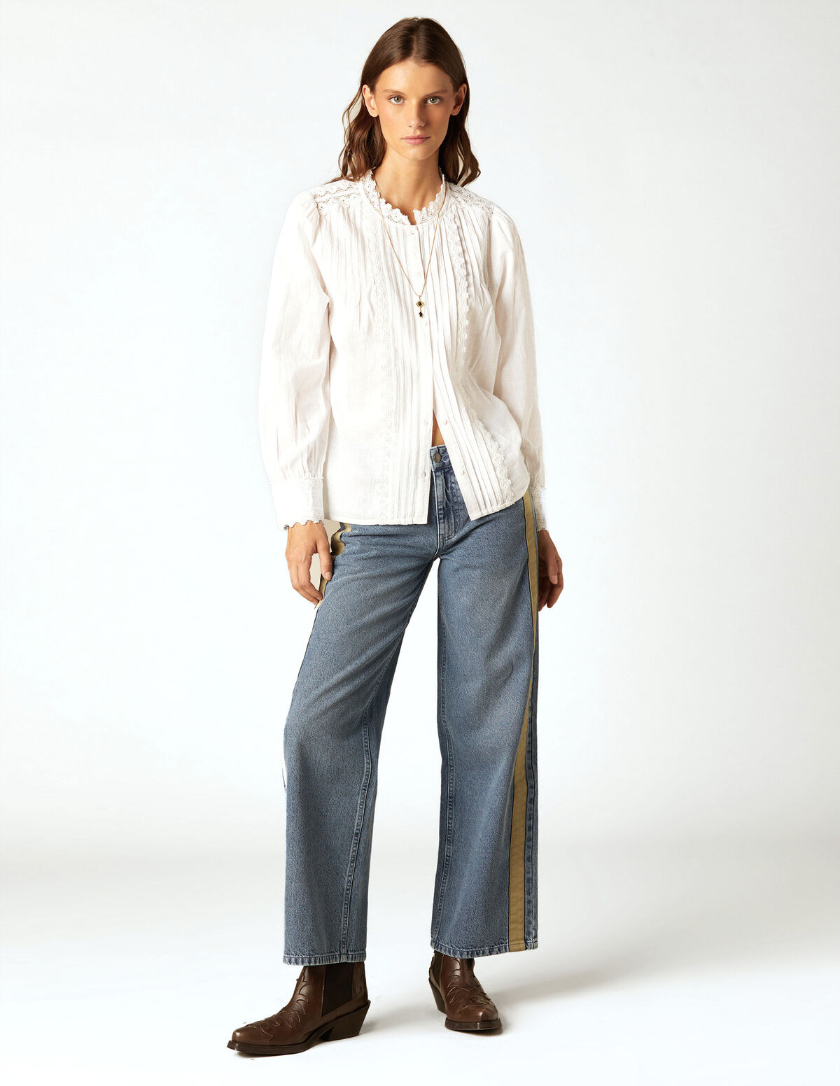 ANTHRACITE CONTRAST STRAP JEANS