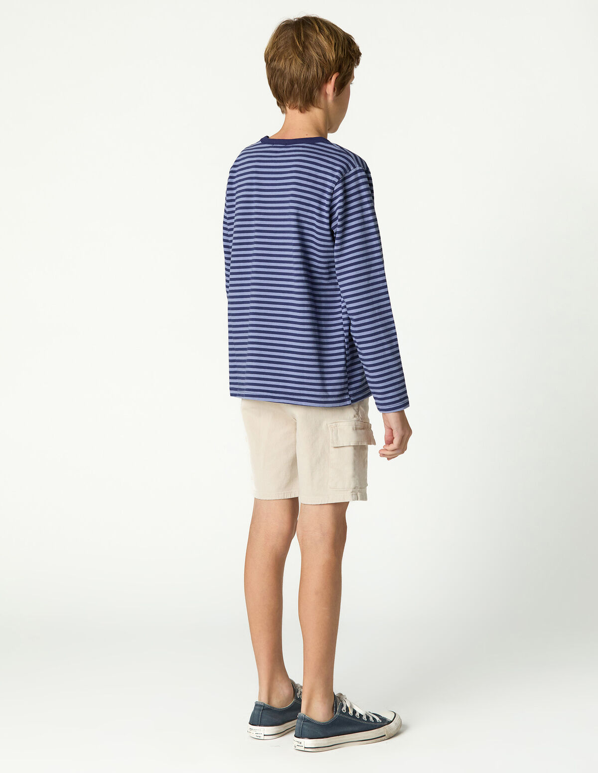 BLUE STRIPED T-SHIRT