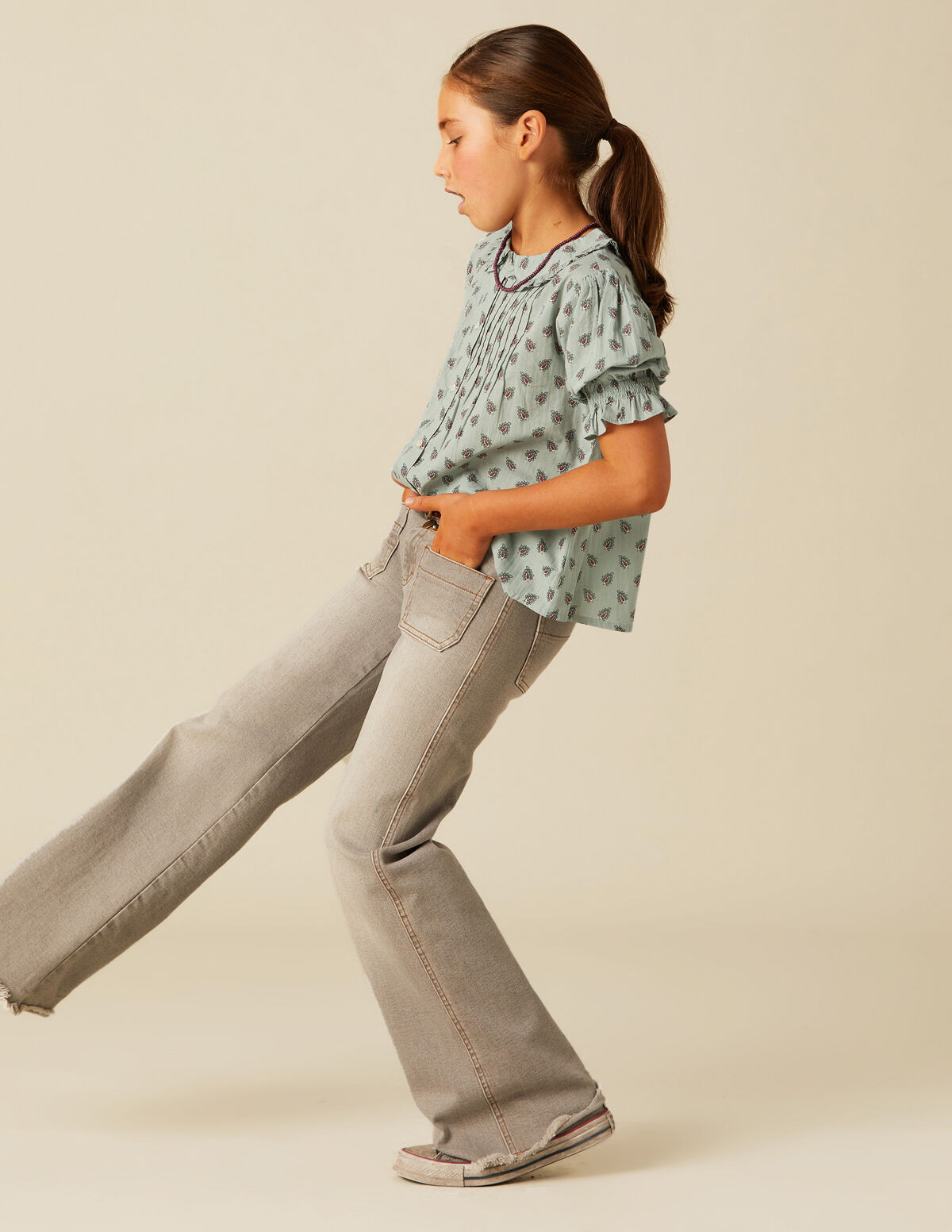 Pantalón bolsillos vaquero azul