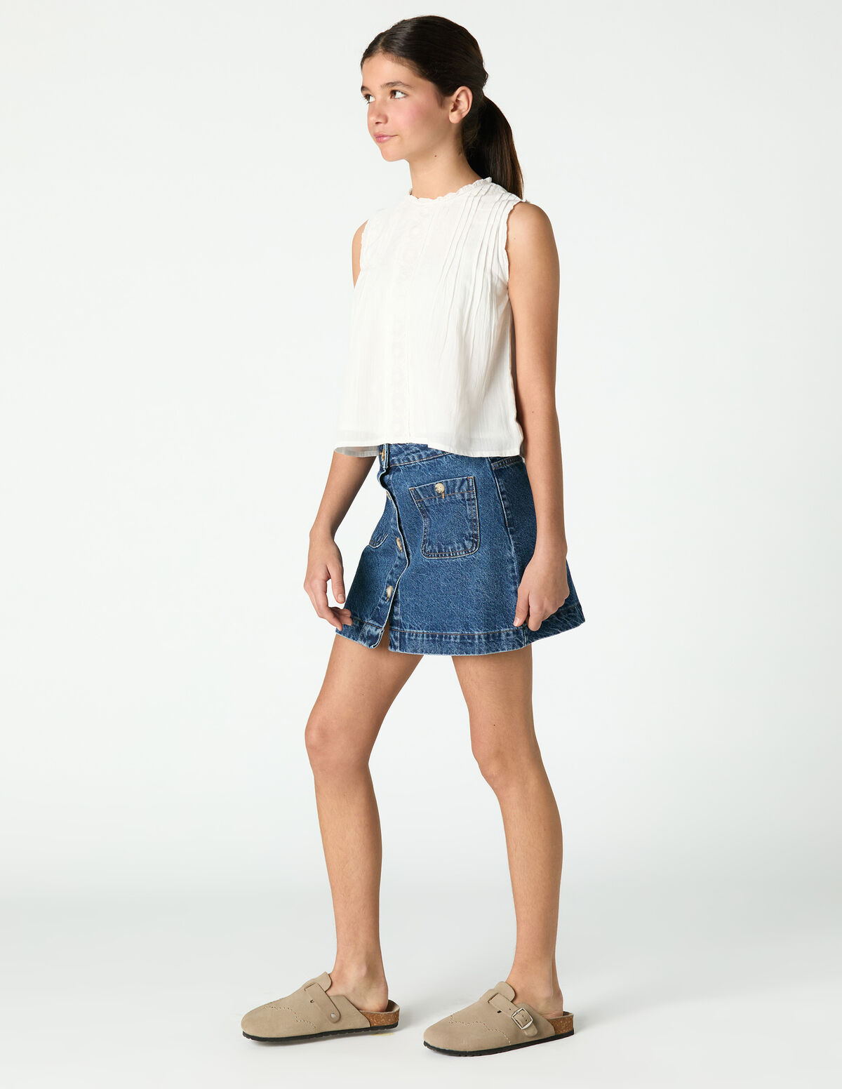 TOP NERVURAS ANTRACITE