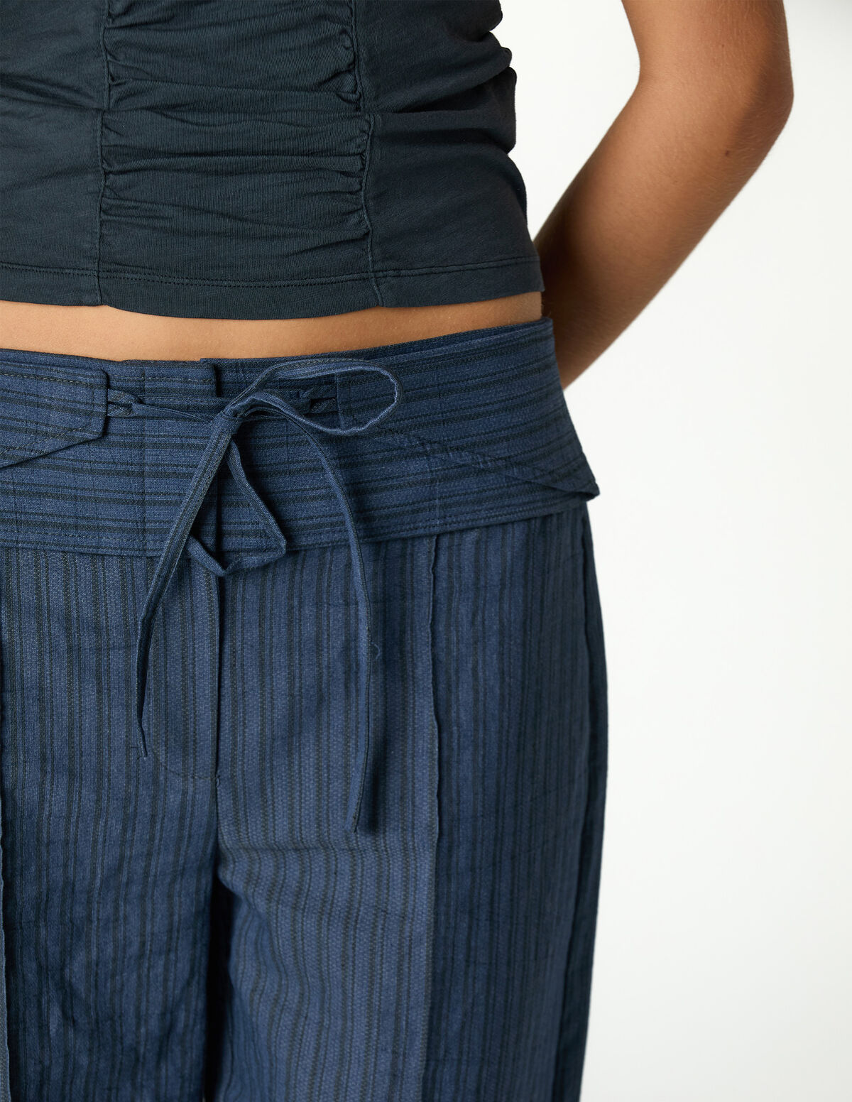 BLUE STRIPED TROUSERS