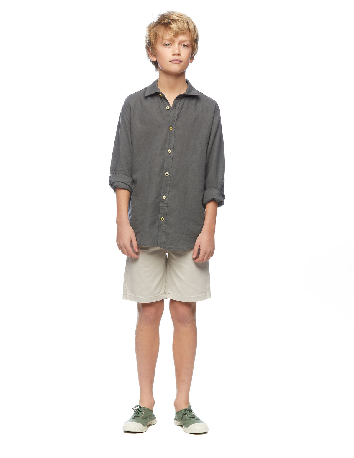 White chino bermuda shorts