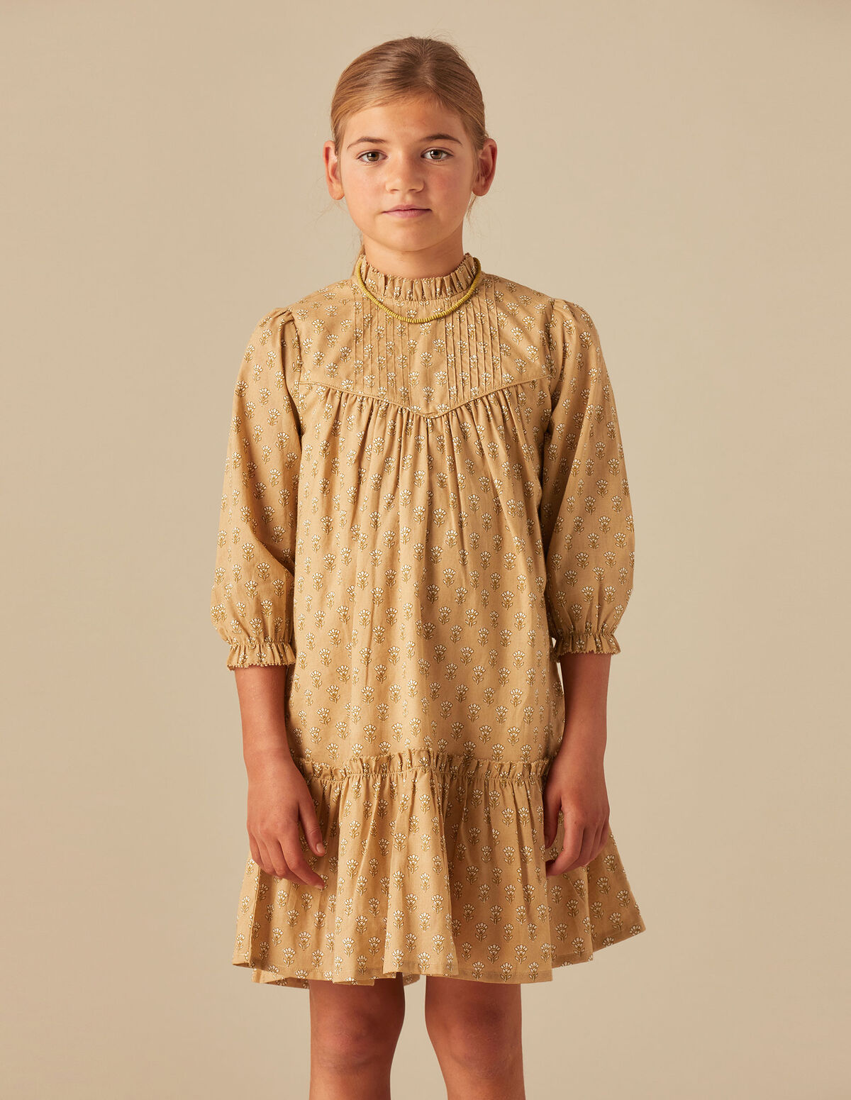 ROBE FLEUR SABLE