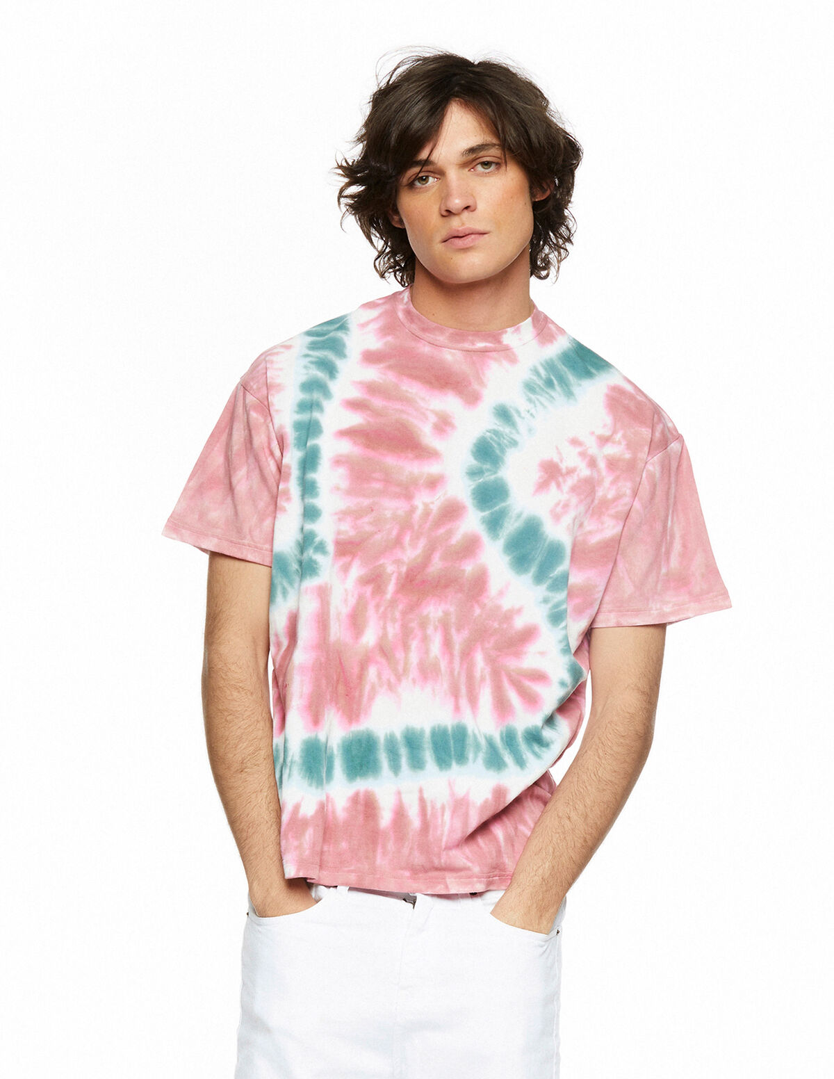 Blue tie-dye T-shirt