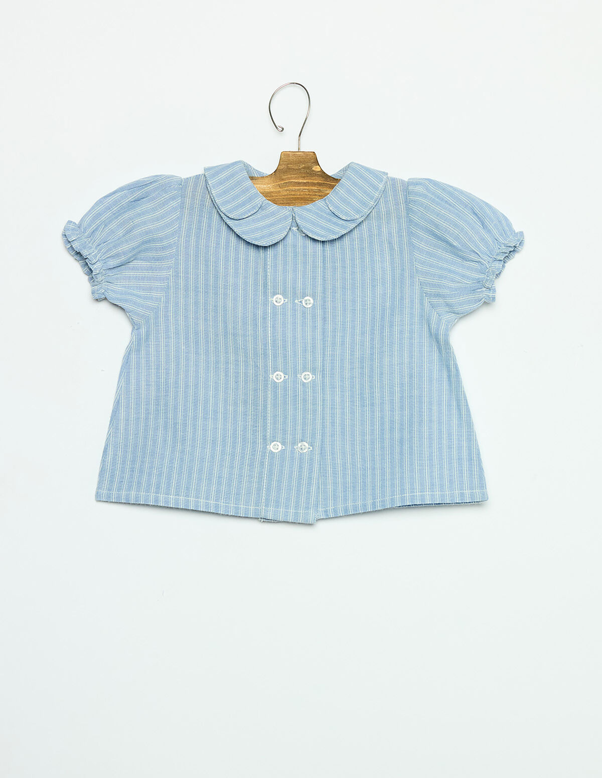 CAMISA GOLA DUPLA RISCA AZUL