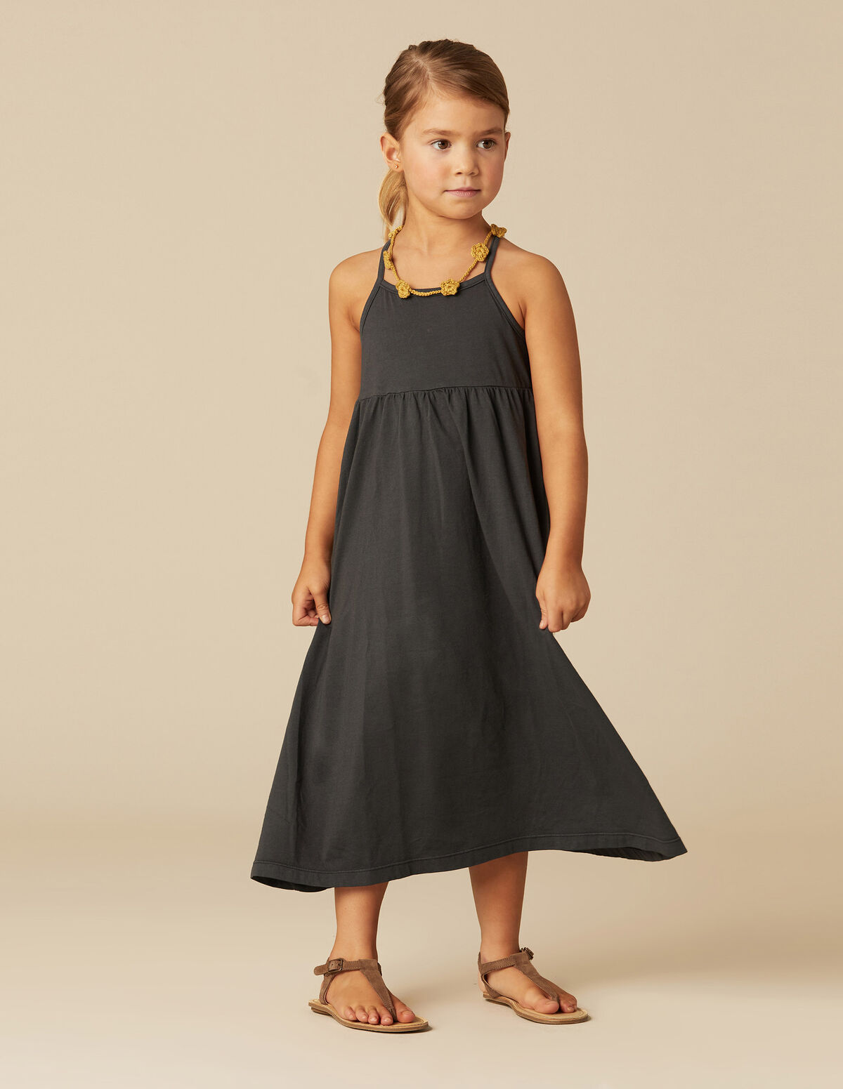 VESTIDO ALGOD&Oacute;N ANTRACITA